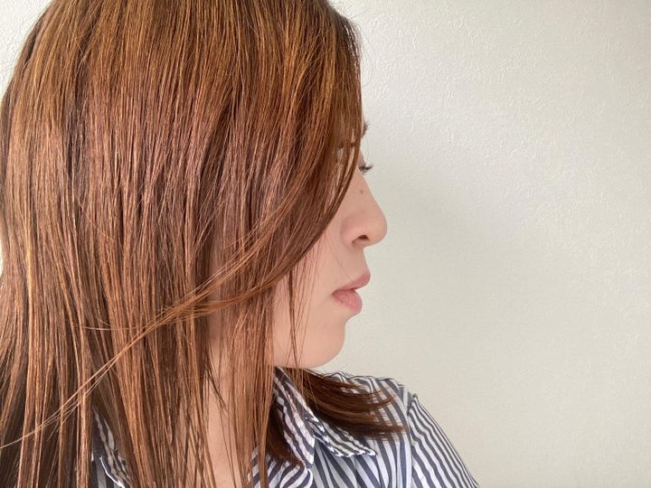 ポイントリペアで整えた前髪のカール