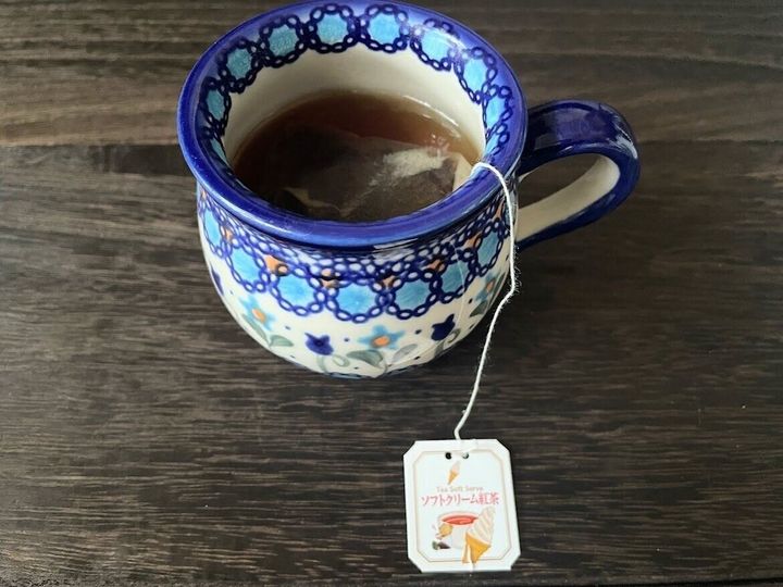 ソフトクリーム紅茶をいれたところ