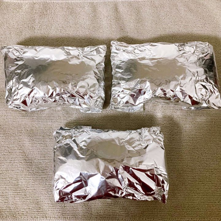 ホイルで包む