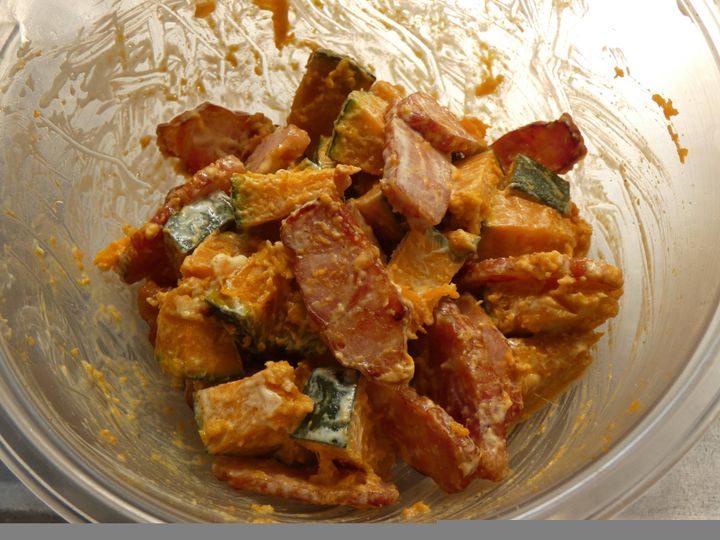 ベーコンとかぼちゃのサラダ