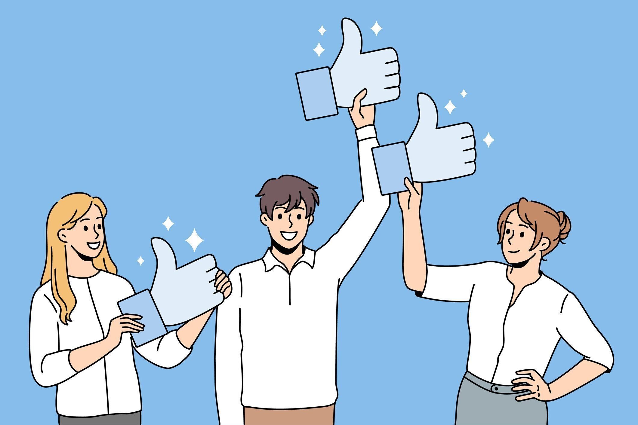 幸せなクライアントは、サービスに肯定的なフィードバックを与えます