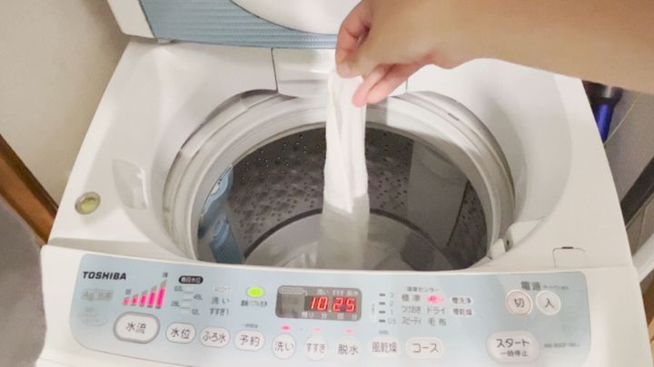 洗濯をする