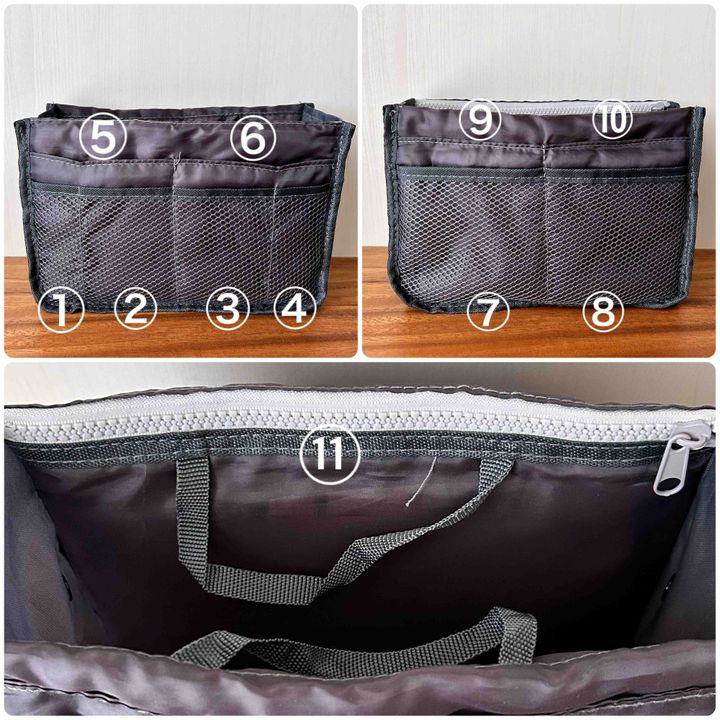 11コのポケットでたっぷり収納できる