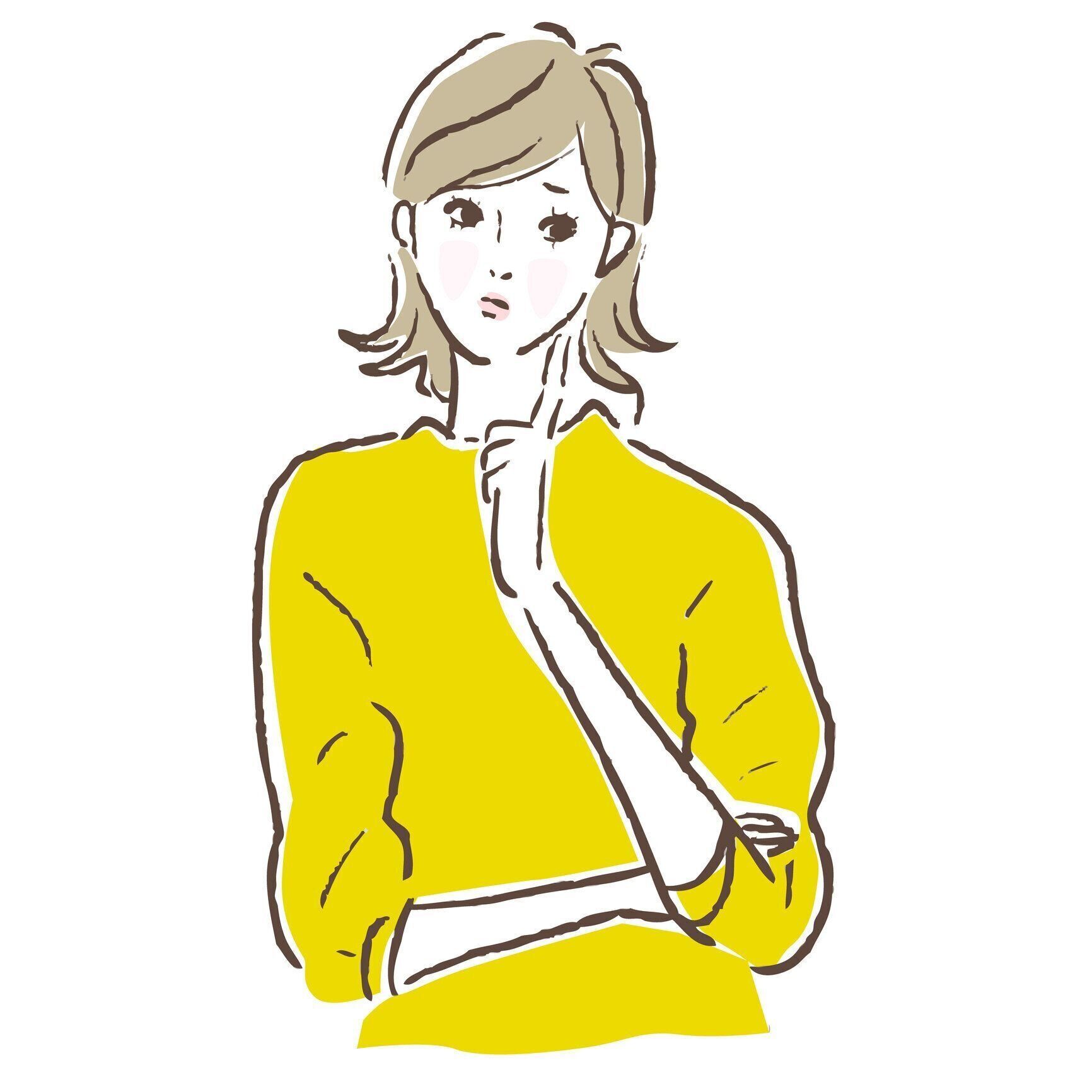 若い女性の考え方のイラストベクトル