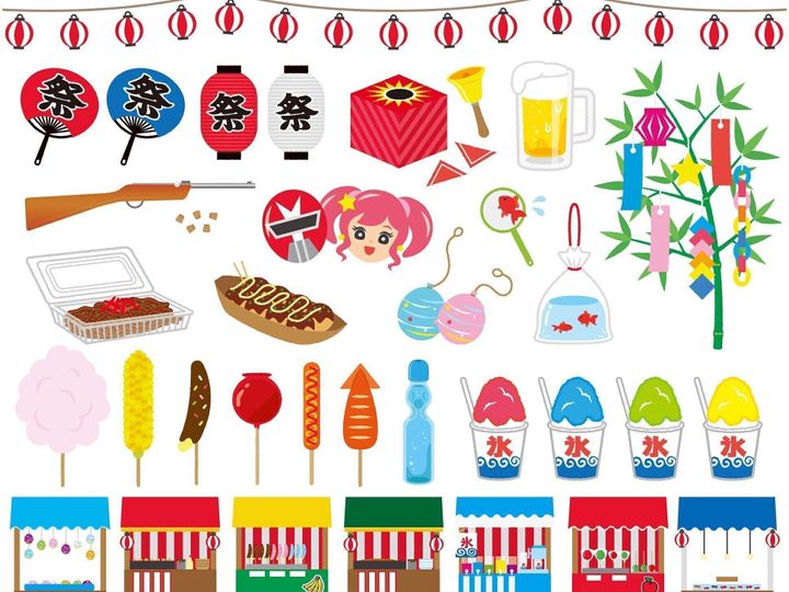 夏祭り素材イラスト
