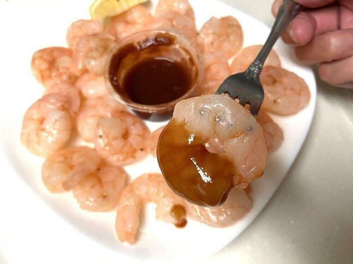 ソースをかけて