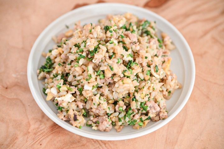 豚肉とパセリのチャーハン