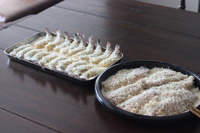 あとは揚げるだけ！フライ物はまとめて冷凍が便利！