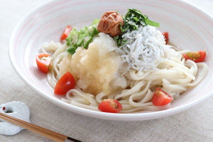 疲労回復効果も！暑い日に食べたい梅しらすうどん