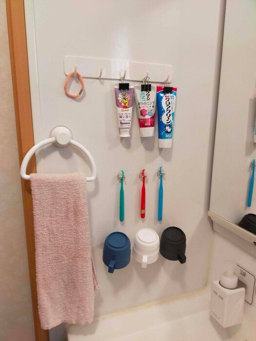 歯ブラシ収納の見直し!!歯ブラシは浮かせる収納