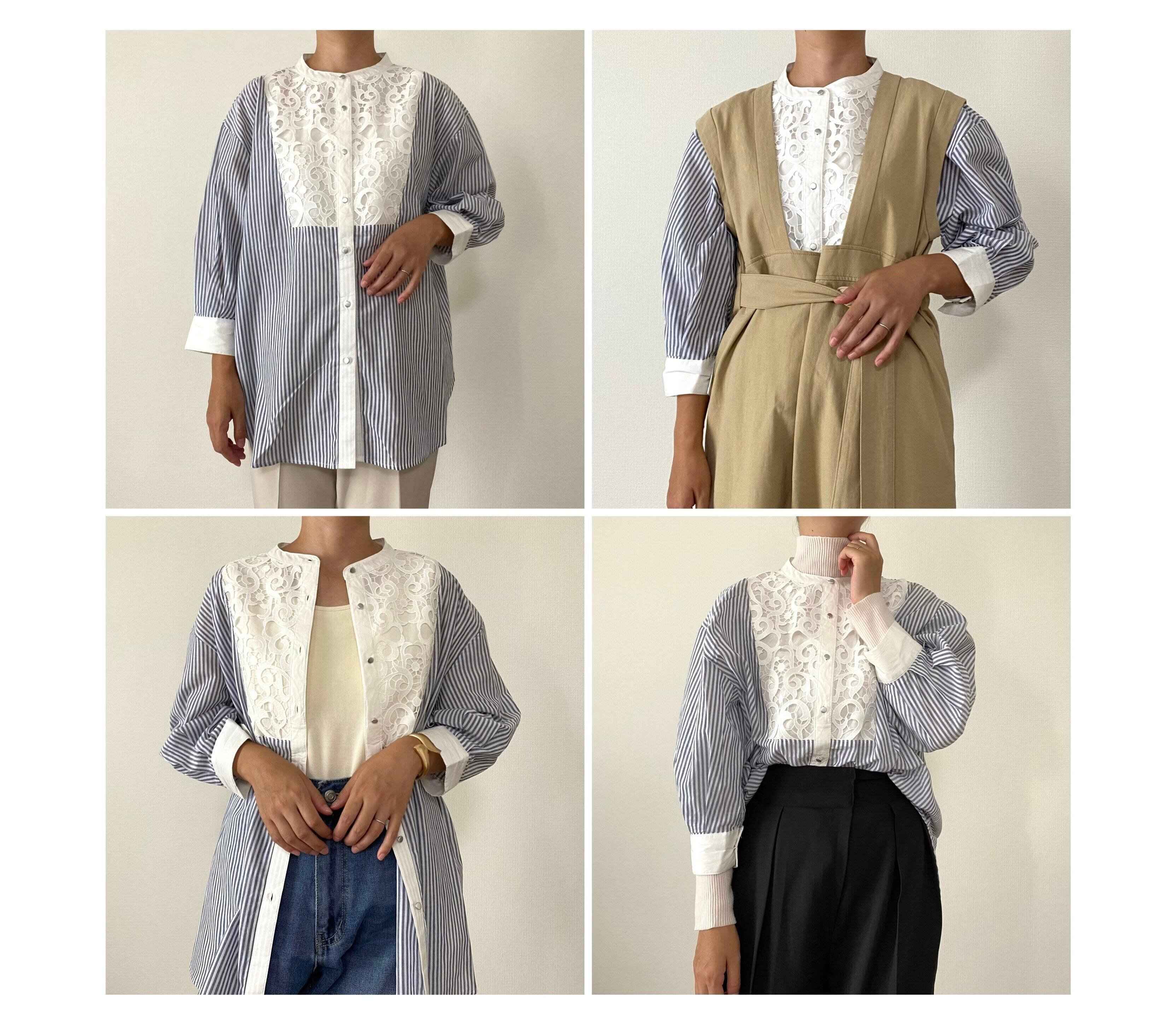 【しまむら】1639円に見えない！？レースストライプシャツは大人女子必見アイテム