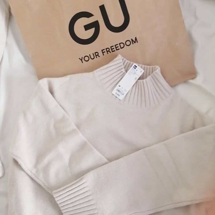 【GU】かぶり率の高いハイネックニット