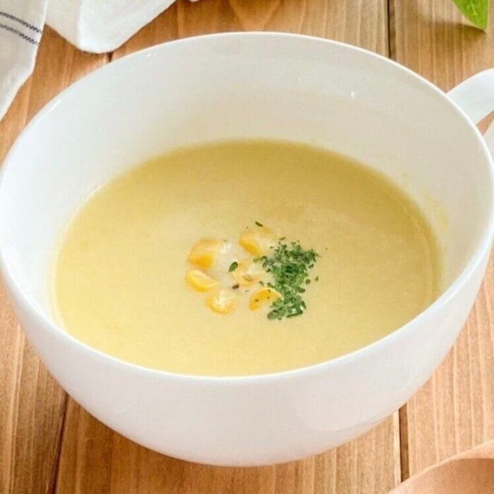 【牛乳でOK！】子どもも嬉しい♪簡単！丸ごとコーンスープ