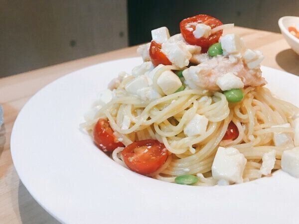 しらすと豆腐のヘルシー冷製パスタ