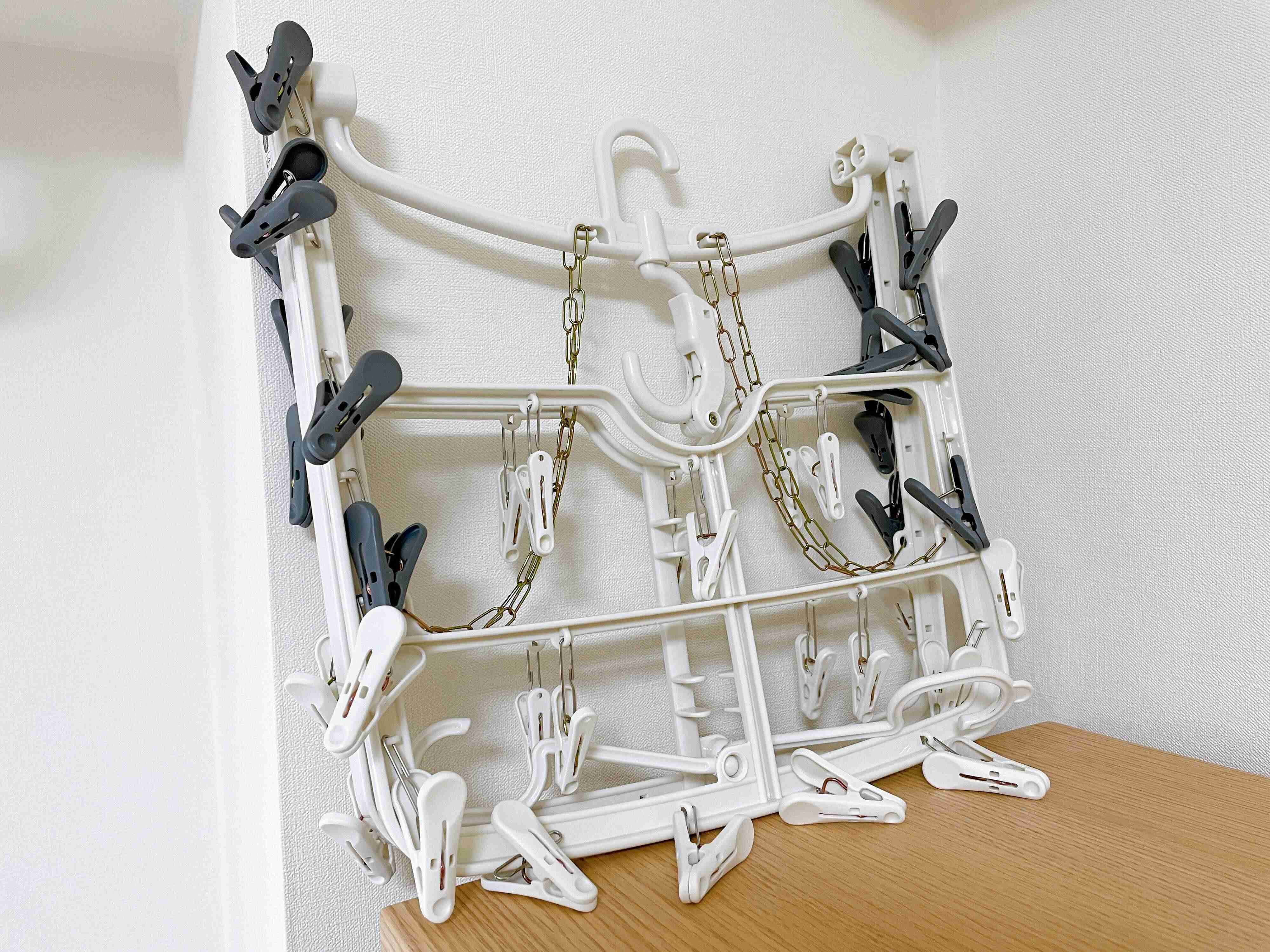 【楽天】風が強くても大丈夫！回転しない「角ハンガー」を使ってみて！