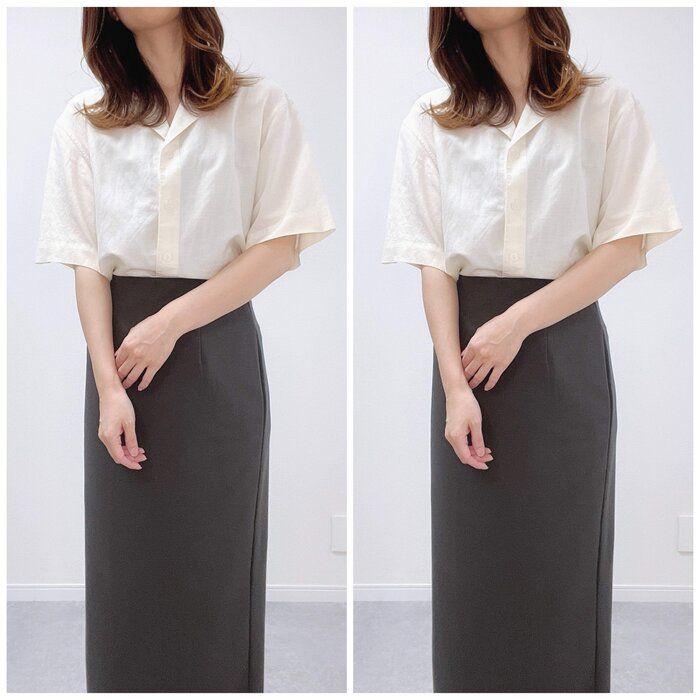 【ユニクロ】リネンで快適に！オープンカラーシャツ