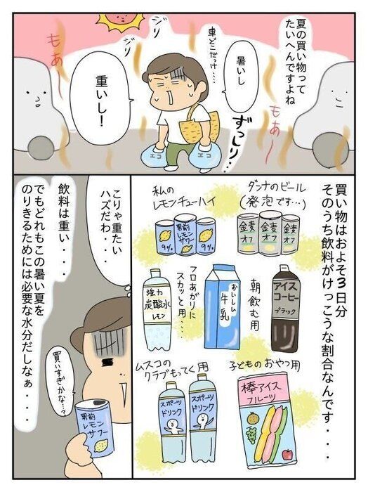 夏場の買い物は重たい⁉水出しパックで軽量とお得を・・・