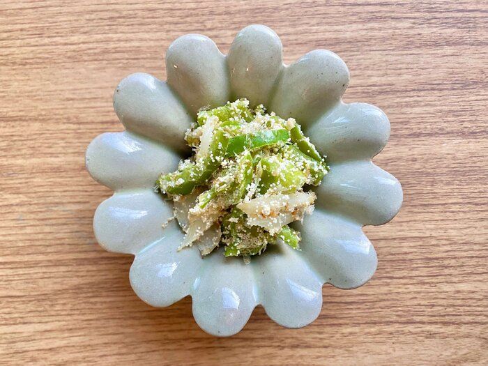 ピーマンにときめく！「ピーマンのたらこ和え」