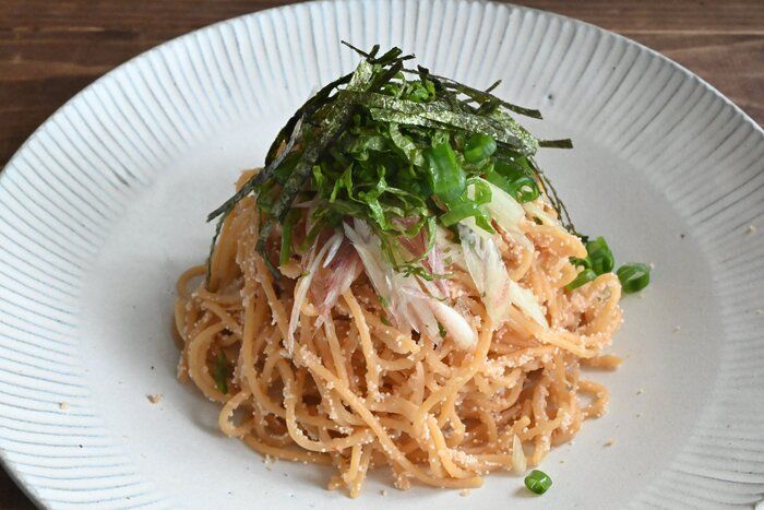 薬味たっぷり！さっぱりいただける！失敗知らずの明太子パスタ
