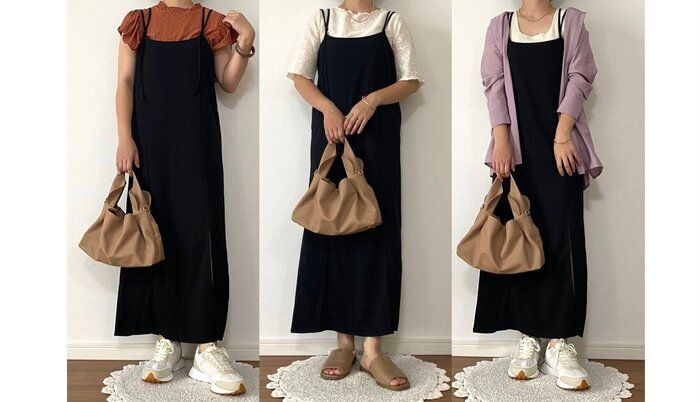 【しまむら】1419円ナロースカートのキャミワンピはトレンドど真ん中！肩紐も自由自在で楽しめる