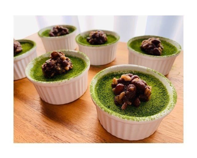 プリとろ食感食べ比べ！絶品抹茶プリン　レシピ付き