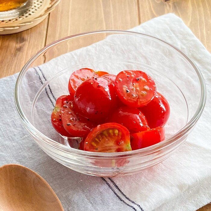 【5分で完成！】ひんやり美味しい『 ミニトマトの香味オイル和え』