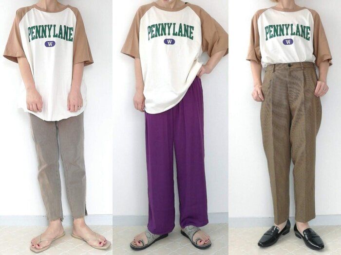 秋っぽカラーの「ラグランT」で季節を先取り！アラフォーのデイリーカジュアルコーデ