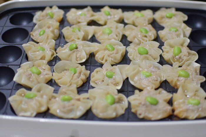 【管理栄養士レシピ】たこ焼きプレートでコツ要らず！お手軽シュウマイでおもてなし