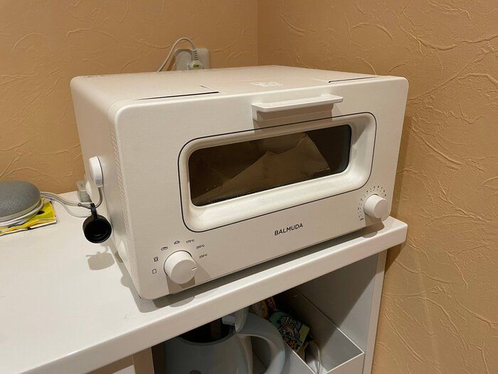 トースター「バルミューダ」のスチーム用コップは浮かせてGOOD！