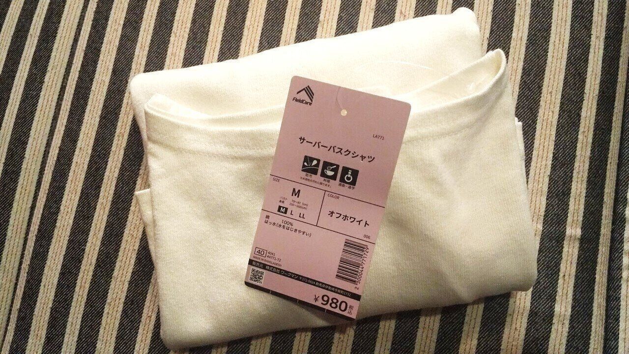 これで調理中や食事中の食べ物汚れもコワくない！【ワークマン】で買った白カットソーの機能がすごかった！