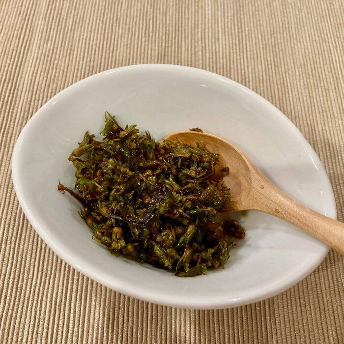 ご飯のお供にぴったり！ まだまだ旬　シソの実の醤油漬け