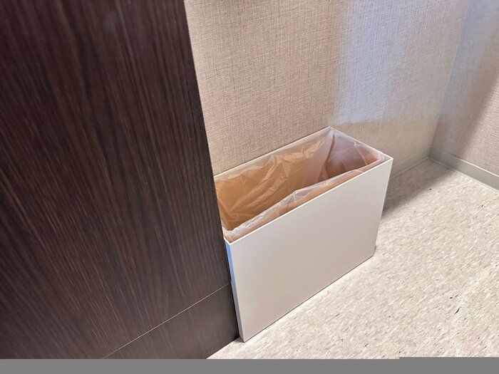 無印のファイルボックスがゴミ箱にもなる！100均アイテムをプラスするだけで見た目すっきり！！