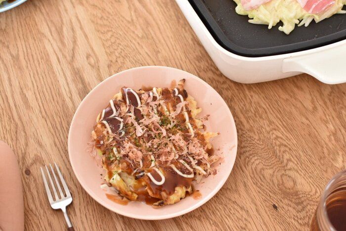 【長芋が活躍】休日のご飯はふわっとシャキシャキ食感の"米粉のお好み焼き"が助かる！