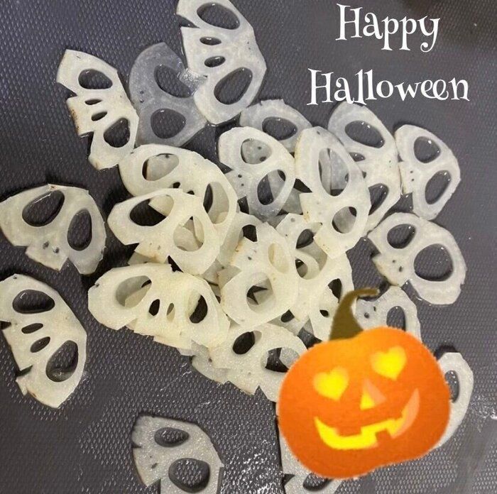 地味にスゴイ⁈ハロウィンに使えるガイコツれんこん