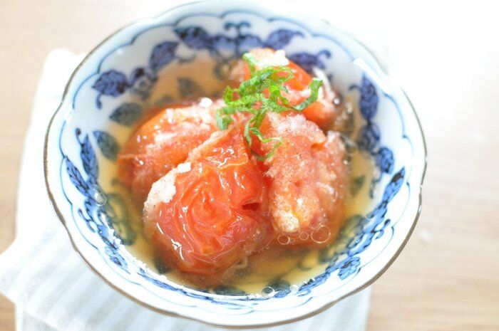 トロ～リ新食感【揚げ出しトマト】意外にハマる！居酒屋おつまみ風のクセになる副菜レシピ