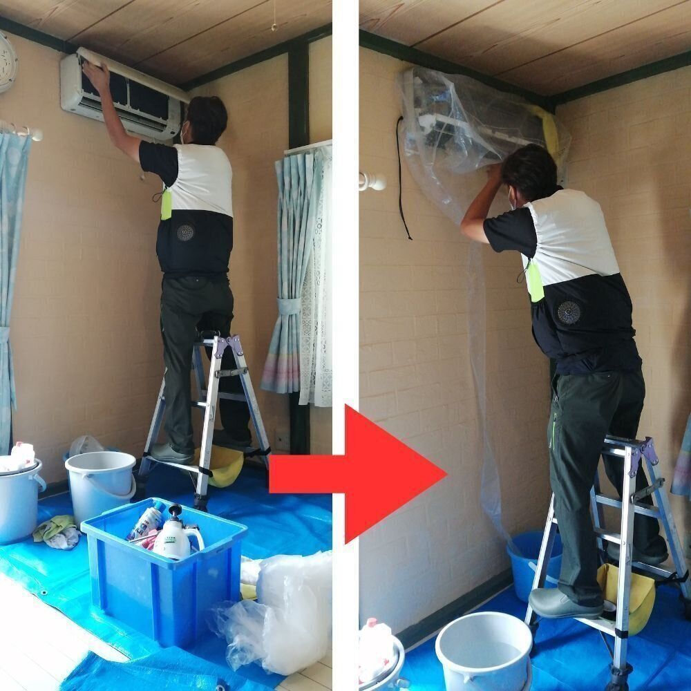 エアコンのカビ臭を無くしたい！「くらしのマーケット」を利用してみた：プロのクリーニングで衝撃の汚れが…！