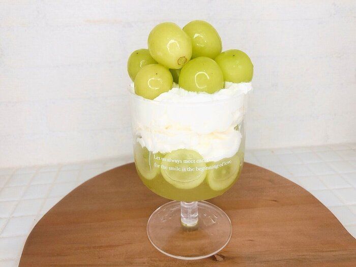 【シャインマスカット】で作る超簡単手作りパフェ！！