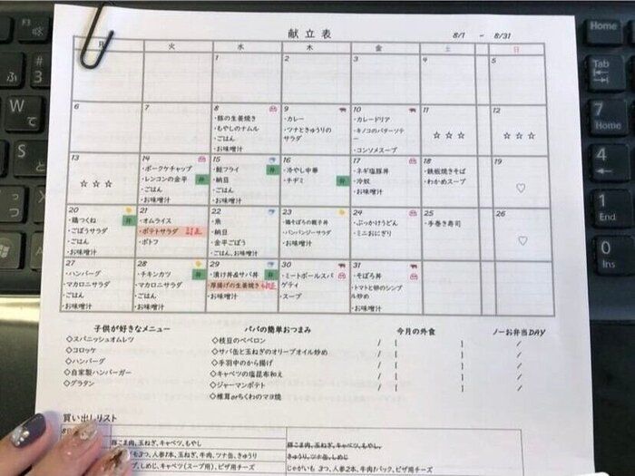 誰でもできる！【献立の立て方⑵】