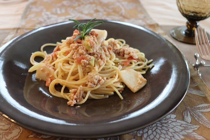 【簡単クッキング】子供も大好き！ひき肉とかぶの和風ボロネーゼ