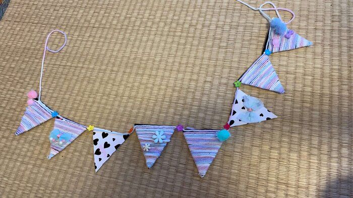 段ボールと毛糸で簡単ガーランド