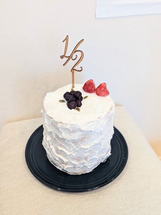 【無印良品】ハーフバースデーに☆特大バウムで作るクレイケーキ