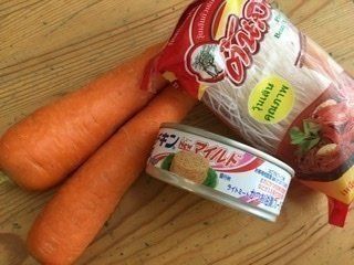 簡単！！材料３つだけ！人参ツナ春雨炒め。