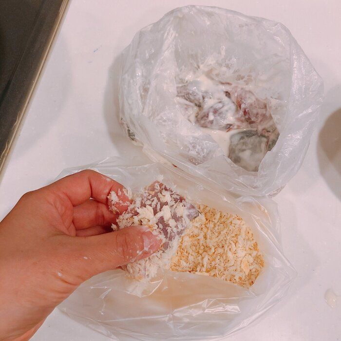 洗い物ゼロ！フライの衣つけに使ったモノ