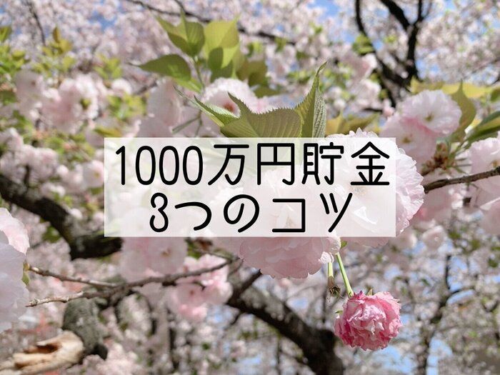 1000万貯金達成！誰でもできる3つのコツ
