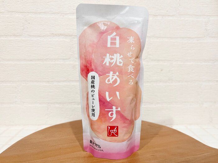 【カルディ】『凍らせて食べる白桃あいす』ジューシーでしっとり食感で文句なしの美味しさ～！