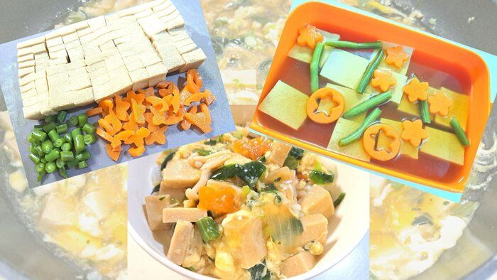 【食費節約】高野豆腐煮はリメイクしないともったいない！4人家族で食費月2万円台の私がつくる簡単たまごとじ丼