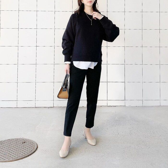 UNIQLO+Jドライクロップドスウェットシャツがオトナカジュアルコーデにぴったり！