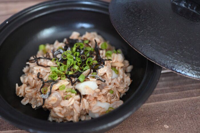 レンジ加熱だけ！5分で完成！オートミールの海鮮粥レシピ