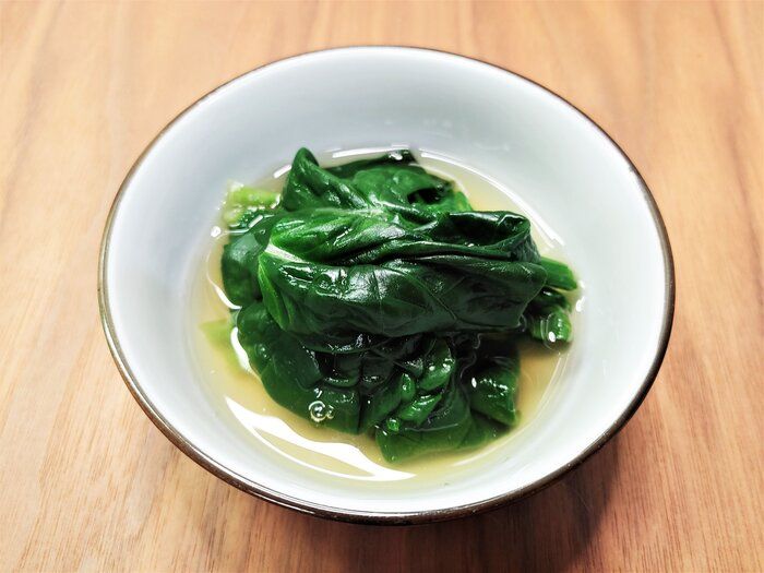 【この時季だけのごちそう♪】5分で完成！『ちぢみほうれん草』の美味しさを堪能出来る煮びたしの作り方