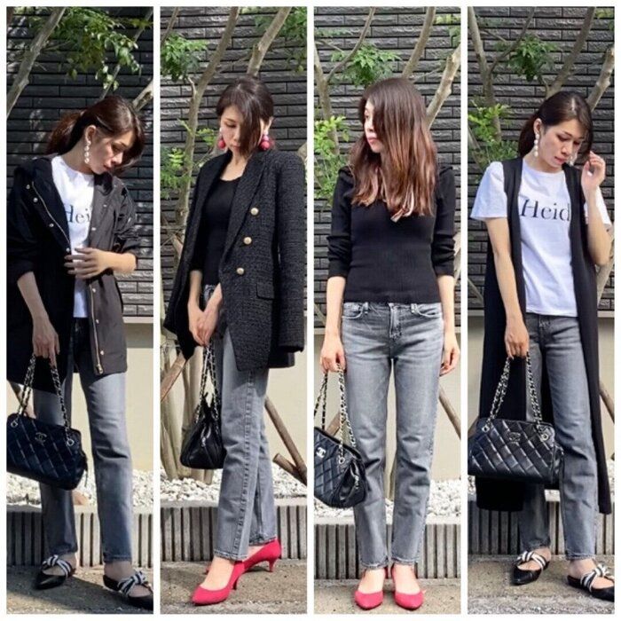 デニム着回しコーデ